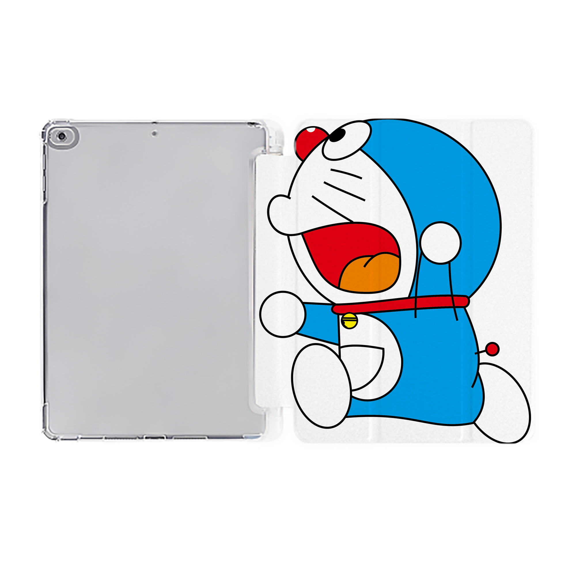 （画像用） ドラえもん Doraemon IPad ケース ペン収納付き 三つ折りスタンド PUレザー×シリコン 対応機種9.5/10.5/10.9インチ